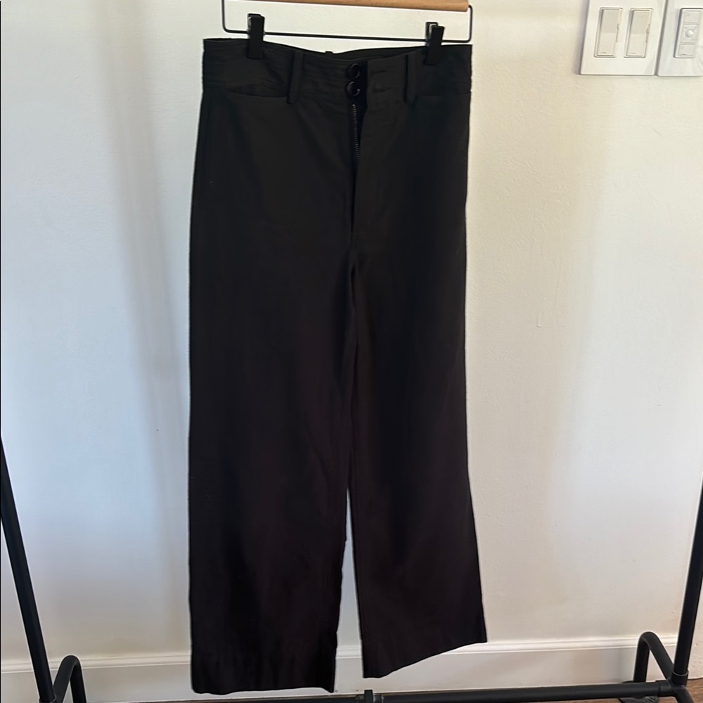 Apiece Apart Black Trousers Classic Straight-Leg